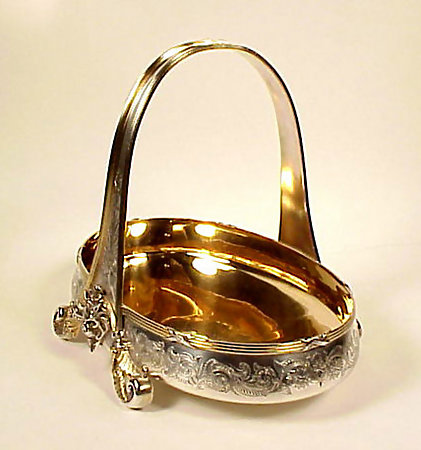 Gorham Sterling Neoclassical Handled Basket Centerpiece