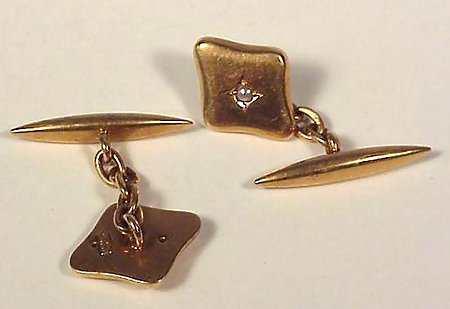 Victorian 18K Gold &amp; Seed Pearl Cufflinks
