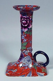 Cauldon Chintz Pottery Chamber Stick