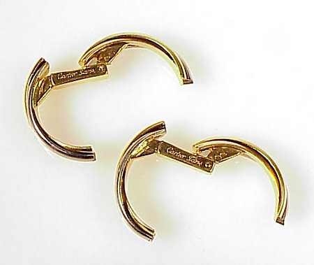 Art Deco 18K Gold Cartier TRINITY Cufflinks