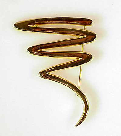 Tiffany &amp; Co. Paloma Picasso 18K Gold SCRIBBLE Brooch