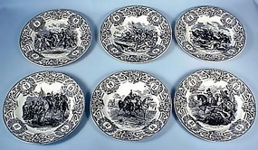 6 19th Cent. Emperor Napoleon Transfer Plates