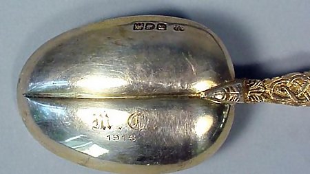 Gilt Sterling Edward VII Anointing Spoon