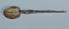 Gilt Sterling Silver George V Anointing Spoon