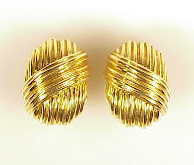 Tiffany & Co. 18K Yellow Gold Earclips