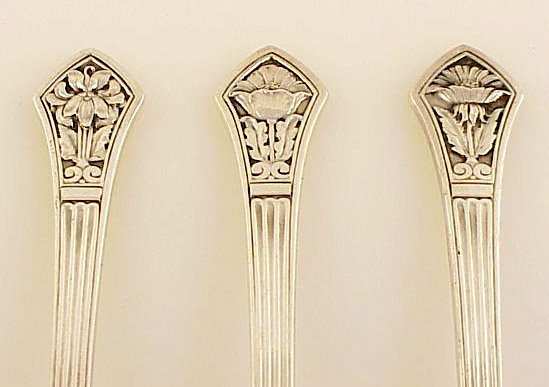 Tiffany Sterling Flowers of the Months Demitasse Spoons