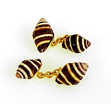 De Grisogono 18K Yellow Gold & Seashell Cufflinks