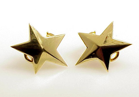 Vintage Tiffany & Co. 18K Gold Star Earrings