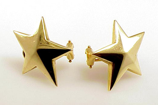 Vintage Tiffany &amp; Co. 18K Gold Star Earrings