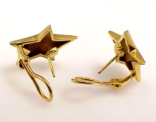 Vintage Tiffany &amp; Co. 18K Gold Star Earrings