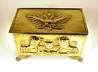 Imperial Russian & English Embossed Brass Humidor