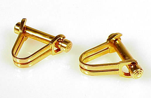 Vintage French 18K Gold Stirrup Cufflinks