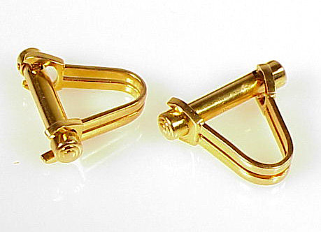 Vintage French 18K Gold Stirrup Cufflinks