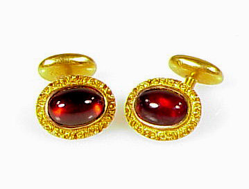 Victorian 14K Gold & Almandite Garnet Cufflinks