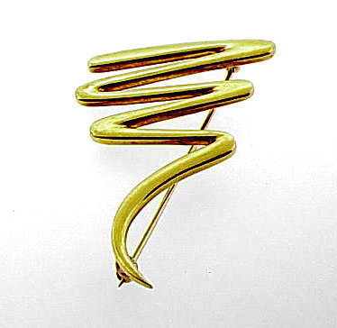 Tiffany & Co. Paloma Picasso 18K Gold SCRIBBLE Brooch