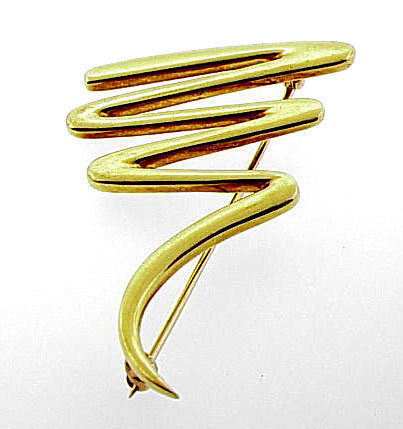 Tiffany &amp; Co. Paloma Picasso 18K Gold SCRIBBLE Brooch