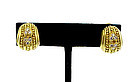 Judith Ripka 18K Yellow Gold & Diamond Cushion Earrings