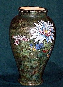 Japanese studio Tanzan Moriage style vase 13 in