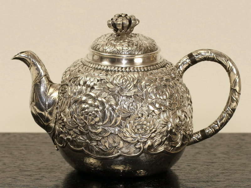Japanese Silver Millefleurs Teapot