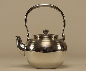 Japanese Silver Teapot Signed MIYAMOTO SHOKO