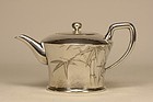 JAPANESE STERLING SILVER TEAPOT Signed S SHOKAI Yoko