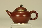 Super Chinese Yixing Pottery Teapot Marked w Seal