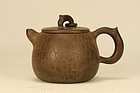 Superb Crackle Chinese Yixing Teapot Marked