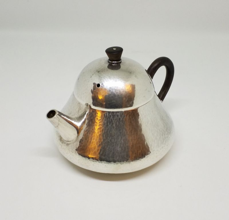 Japanese Silver Teapot w Bell Shaped