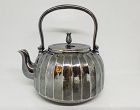 Japanese Silver Teapot w Greyish Tone Patina