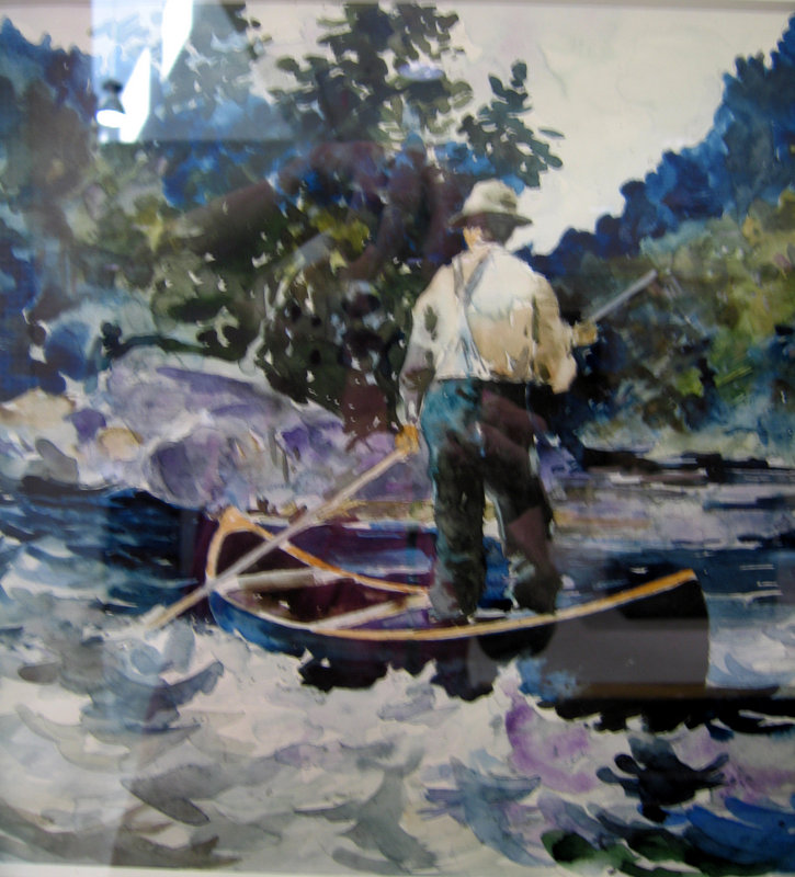 Running the Rapids in Canoe: Frank Benson