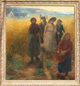 Gleaners at Sunset:  Jules Breton, Attrb