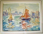 Sailboats in Harbor Southern France: Henri Cross