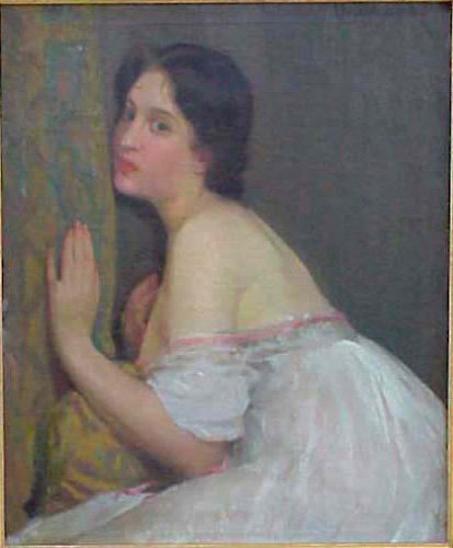 Portrait of Woman in White Gown 1901: Robert Vonnoh