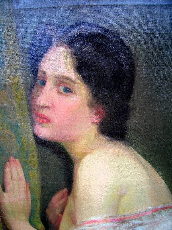 Portrait of Woman in White Gown 1901: Robert Vonnoh