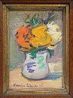 Petit Vase Blanc de Fleurs: Maurice Utrillo