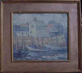 Harbor and Town by Abraham Molarsky