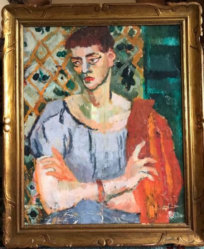 John Ulbricht, Portrait of Lady, Oil, Canvas, 1950