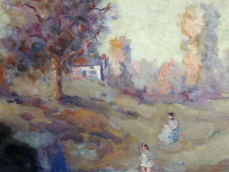 Figures in Impressionist Landscape: Cecil Chichester