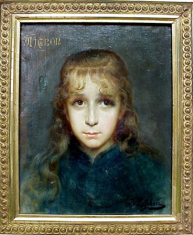 Mignon:Portrait of Young Girl: Jules Joseph LeFebvre