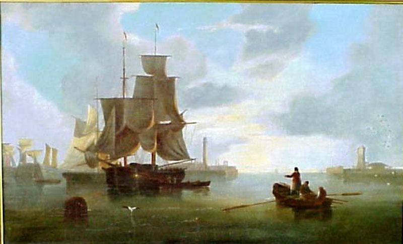 Ship in Harbor: James Wilson Carmichael