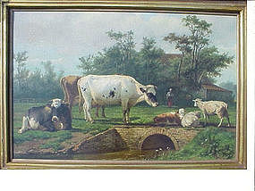 Landscape with Cows/Sheep  Verboeckhoven