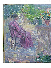 Madame Camus on the Terrace  by Blanche Camus