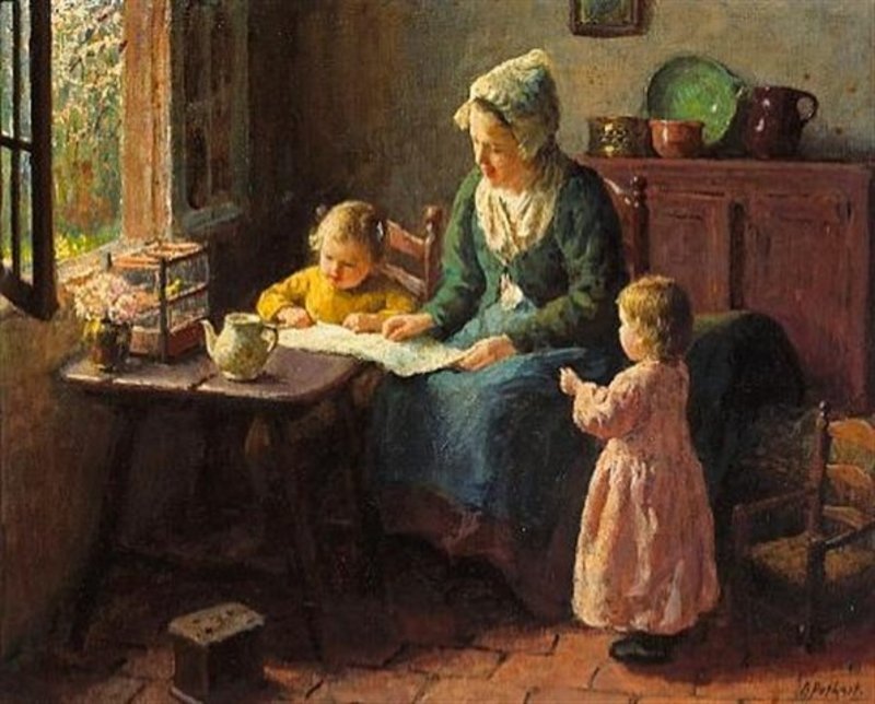 Mother Reading with Children: Bernard Pothast