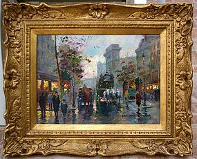 French Street Scene: Edouard Leon Cortes