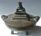 Antique Japanese Bronze Incense 'Koro' Censor