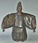 Antique Japanese Signed Shusei Bronze Noh Figure