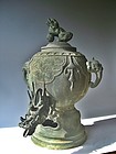 Exceptional Antique Japanese Bronze Temple Mizubachi