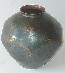 Antique Japanese Signed Gyokusen-do Dochu Flower Vase
