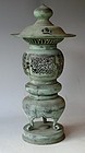 Antique Japanese Bronze Meiji Period Temple Lantern