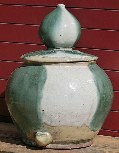 Antique Japanese Shigaraki Meiji Period C.1890 Water Jar